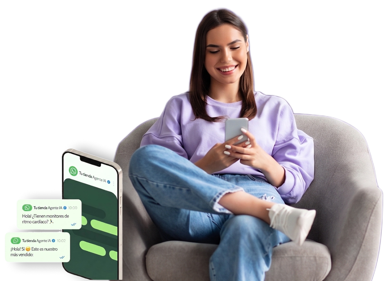 Mujer con teléfono